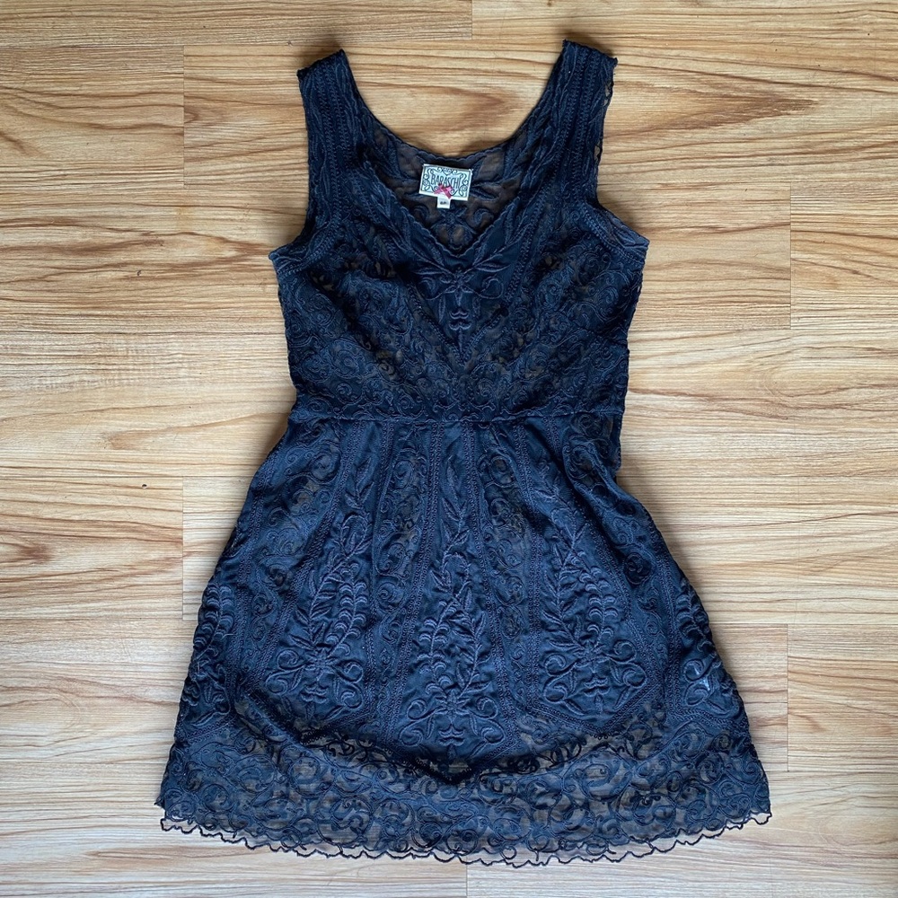 Black See Through Dress Yoana Baraschi size 6P